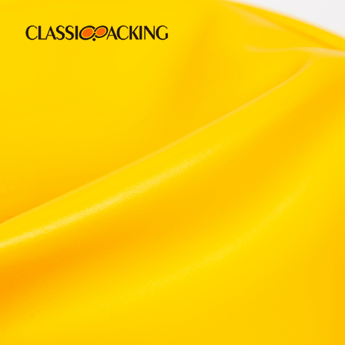 yellow make up bag fabric close up